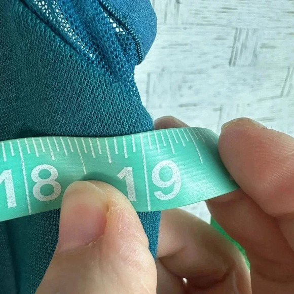 ASOS Fitted Sleeveless Split Back Peplum Belted Teal Blue sheath Dress - Picture 9 of 11